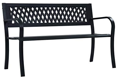 CFODOJ Möbelstück-Gartenbank 125 cm schwarz Stahl