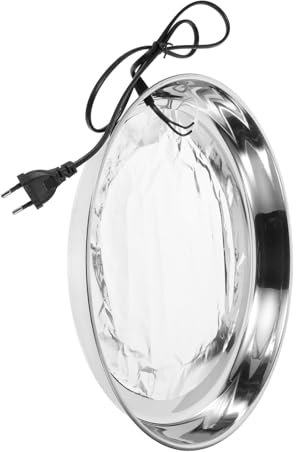 KITANDOVE Warmwasserbereiter für Geflügel durchlauferhitzer Wasserkocher Geflügelheizbasis für den Bauernhof Warmwasserbereiter für den Bauernhof Geflügelversorgung Rostfreier Stahl Silver