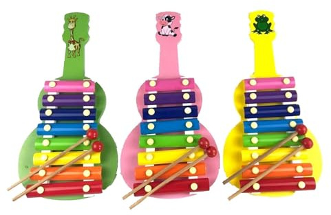 Xylophon-Instrument Für Erwachsene Große Gitarre Mit Acht Tönen Mini-Xylophon Mit Acht Tönen Aus Holz Handklopfendes Schlaginstrument