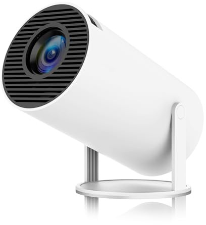 Mini proiettore, proiettore portatile HY300, supporto 4K 1080P con Dual-Band WIFI6 5G Wireless 5.0 Bluetooth Android 11, girevole a 180°, correzione trapezoidale automatica 160 ANSI, videoproiettore
