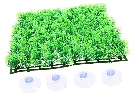 Sosoport Aquarium Fake Grass Carpet Plastic Mat for Fish Tank and Terrarium