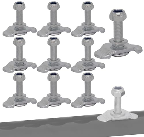 Remles 10x Airline Schraubfitting M8x25 mit Mutter Spannbereich 20mm Airlineschiene Airlineverschraubung