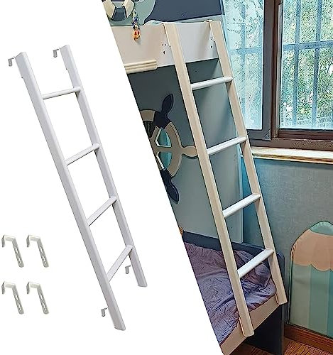 SZITW Échelle superposée Suspendue 4/5 marches pour Camping-Car, échelle intérieure pour Lits Jumeaux, dortoir, loft, escabeau de Camping Peu encombrant, échelle de montée réglable