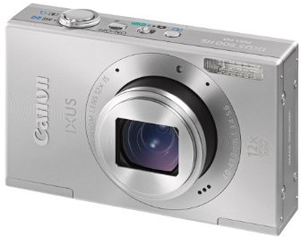 Canon IXUS 500 HS Digital Camera - Silver (10.1MP, 12x Optical Zoom) 3.0 inch LCD (Renewed)