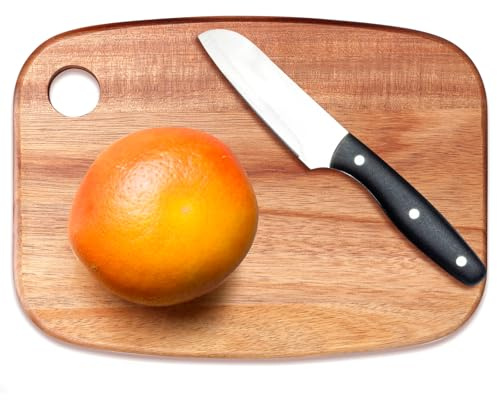Gtencemen Petites planches à découper en bois d'acacia pour cuisine avec suspension