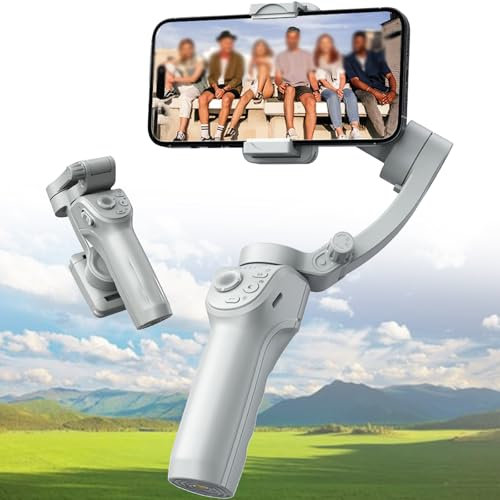 3 Axis Gimbal Stabilizer, Smart Tracking Gimbal, 73cm Extension Rod, 9-speed Adjustable Fill Lights, 280g Payload, Supports Gesture Control Various Modes Shooting