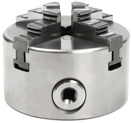Drechselfutter 80mm 4 Backen selbstzentrierend Drehfutter Drechselspannfutter,Glatte Kanten,f ür CNC-Werkzeugmaschinen, Fräs- und Bohrmaschinen