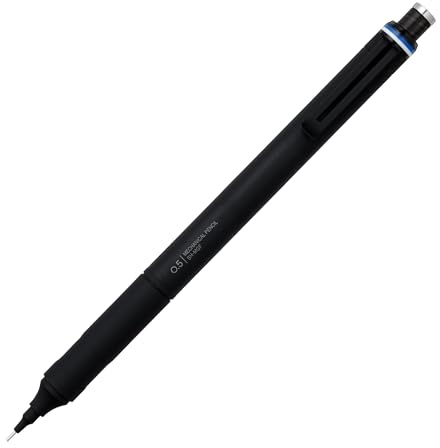 Tombow MONO graph Fine – Porte-mine noir, trait 0,5 mm, dureté HB, gomme intégrée, rechargeable, grip métal à toucher doux [SH-MGF11]
