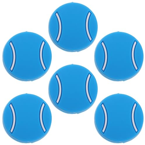 KOMBIUDA Ammortizzatore da Tennis 6 Pezzi in Silicone Blu per Racchette