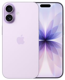 Apple iPhone 17 512 Go : Écran 6,3 pouces avec ProMotion, Puce A19, Caméra avant Center Stage, Meilleure résistance aux rayures, Autonomie d’une journée ; Lavande