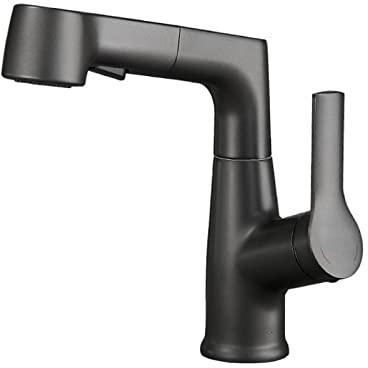 Dual-Mode Pull-Down Faucet with 360° Swivel, Low-Pressure Hot Water Mixer, Unique Handle for Kitchen and Bathroom Sinks, Ideal for Toilets and Wells