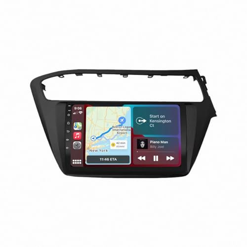 Radio Macchina Touch Screen per Hyundai I20 2018 2019 Telecamera di Backup, Stereo Auto con Navigazione Gps, Controllo Vocale, Schermo Touch, Bluetooth, 4 Nucleo 4G+64G