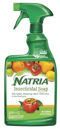 NATRIA Insecticidal Soap for Plants Indoors, Ready-to-Use Garden Bug Treatment, Insect Killer for Indoor and Outdoor Plants, 24 Ounce