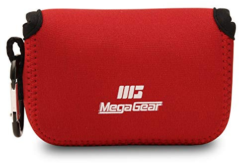 MegaGear MG612 Ultraleichte Kameratasche aus Neopren Kompatibel mit Sony Cyber-shot DSC-HX95, DSC-HX99, DSC-HX80, DSC-HX90V, Rot