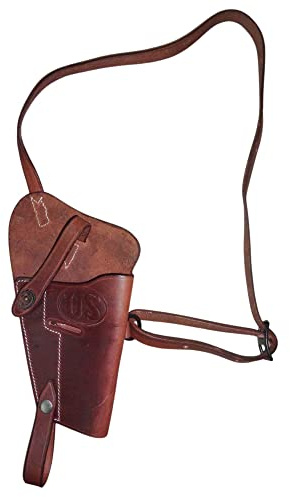 warreplica US WWII M3 Schulterholster aus braunem Leder - Mittelbraun - Reproduktion