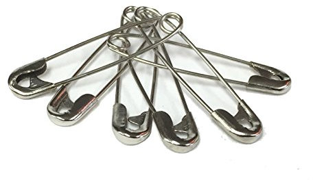 Qualicare 3 PACK OF 6 PREMIUM QUALITY MEDICAL GRADE STEEL SMALL 28MM (2.8CM) FASTENING SAFETY PINS