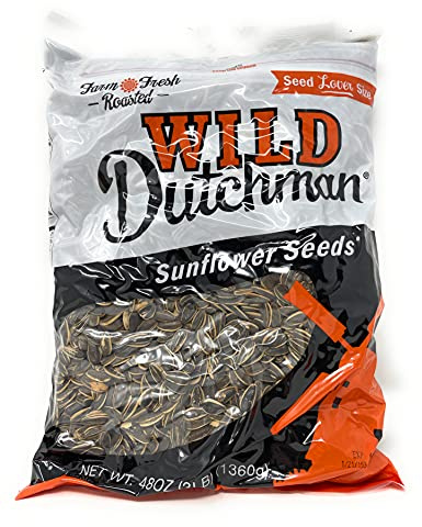 Wild Dutchman Sunflower Seeds, Non GMO, Low Salt Keto Friendly, Original Flavor - 3 Pound Resealable Bag