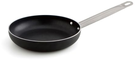 Quid Pro Chef - Sartén de acero inox 28 cm, apta para horno e inducción | Negro, Aluminio, forma redondo, acabado liso, 28cm