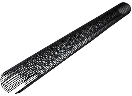 INEFA Laubschutzgitter Dachrinnen Laubschutz, PVC 100-125mm, 2m, Schwarz Laubfang Dachrinnenabdeckung Dachrinnenzubehör Made in Germany