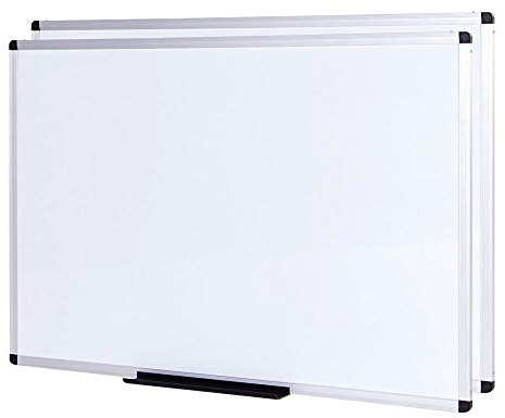 VIZ-PRO Large Magnetic Dry Erase White Board for Wall, 60 X 48 inches, Pack of 2, 5' x 4' Aluminum Framed Whiteboard with Marker Tray for School Office Home