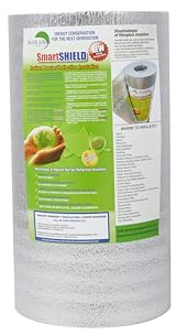 SmartSHIELD -5mm 24''X25ft Foam Core Reflective Insulation Roll, R-8 HVAC Duct Wrap Insulation - Pure Aluminum
