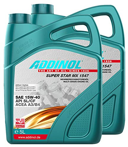 Addinol 2X Motoröl Motorenöl Motor Motoren Motor Oil Engine Oil Benzin Diesel 15W-40 Super Star Mx 1547 5L 72102681