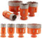 BGTEC - Set di 4 punte per trapano diamantate a secco, per piastrelle in porcellana, ceramica, marmo, mattoni, filettatura M14, 25/35/50/68 mm