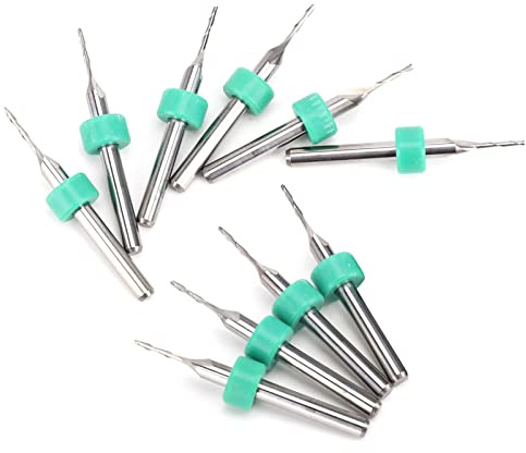 Fresa de Carburo de 2 Flautas, Fresa de Extremo CNC de Acero de Tungsteno, Suaviza Chaflanes Precisos para Mejorar la Eficiencia (2 cuchillas de 1,5 mm (10 piezas))