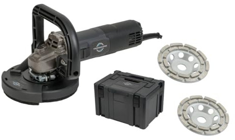 TRONGAARD BETONSCHLEIFER/SANIERUNGSFRÄSE/BETONFRÄSE/WINKELSCHLEIFER 1800W 125MM (mit D-Griff und Systemkoffer)