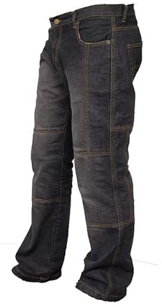 Rider Protec® Men's Motorcycle Jeans Aramid Protective Linning Motorbike Denim Jeans Riding Pants with Removable Armour Biker Trousers for Men