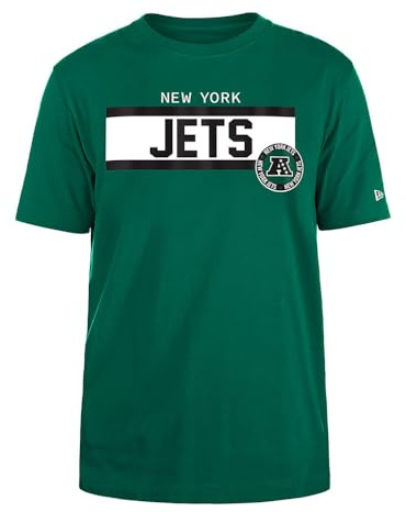 NEW YORK JETS Unisex NFL Regular High Density Ink Screenprint Front Graphic Original Team Color T-Shirt, Grün, XL EU