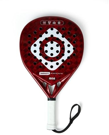 IZAS Impact Racchetta da paddle leggera in fibra di carbonio e schiuma EVA con design a diamante. Pala 38 mm di design ergonomico per la massima potenza, controllo e assorbimento delle vibrazioni