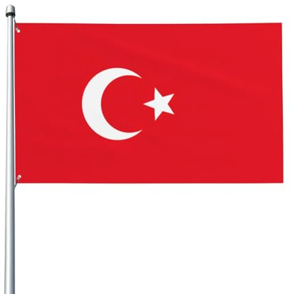 Bandiera Turchia, stampa cortile, bandiera da giardino, 88,9 x 152,4 cm, unilaterale, per esterni, bandiera decorativa