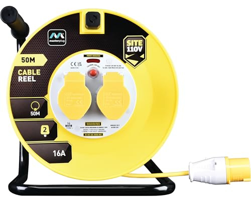Masterplug 110 Volt Cable Reel 50m 16a yellow