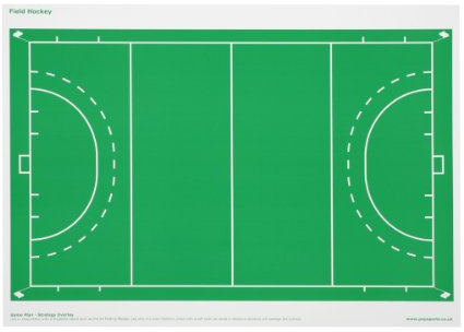 Pack of 4 - Game Plan - HOCKEY PITCH OVERLAYS can be used on Magnetic Whiteboards/Sports Strategy/Tactics/Coaching Team Sports…
