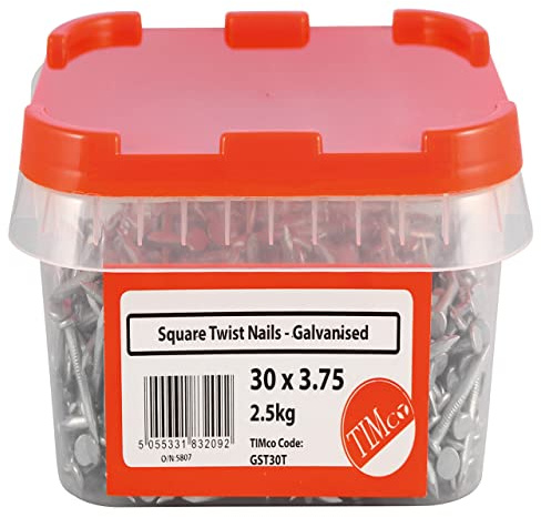 TIMCO GST30T – Vierkant-Spiralnägel – verzinkt – 30 x 3,75–2,5 kg Dose