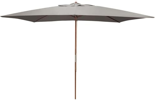 Parasol Bois 3x2 m - Couleur - Gris