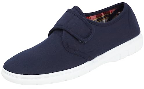 Mens Wider Fitting Casual Canvas Pump Trainer Deck Shoes Loafer