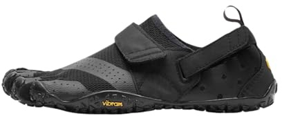 Vibram Men's FiveFingers V-Aqua | Barefoot Amphibious Water Shoes for Trekking & Wet Expeditions, Black, 39 EU / 7.5-8 US