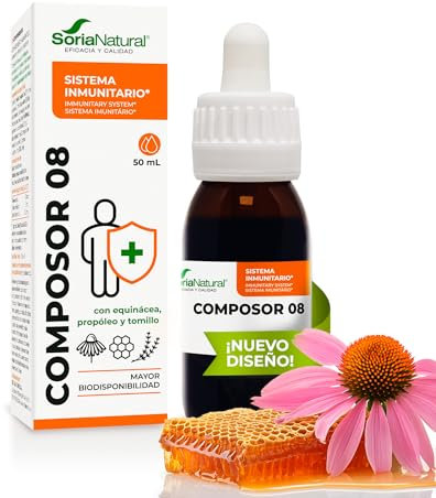 Soria Natural - COMPOSOR 8 - ECHINA COMPLEX S. XXI - Complemento alimenticio - Mejora las defensas en cambios de estación - 50 ml – Equinacea (PACK 1)