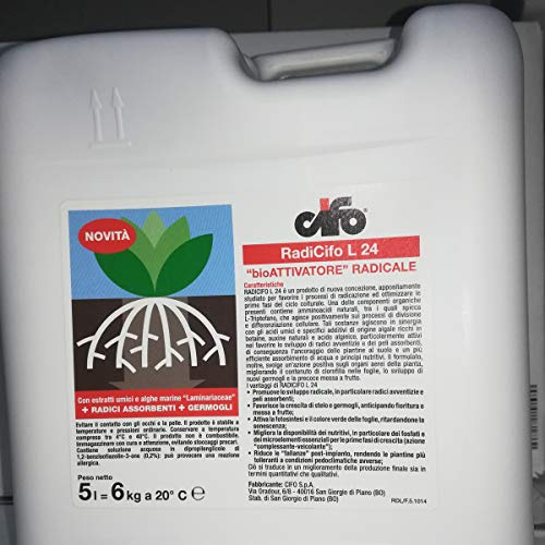 RADICIFO L24 concime con ESTRATTI UMICI da leonardite stimola lo sviluppo radicale Tanica da 6 kg