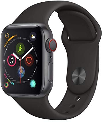 Apple Watch Series 4 44mm (GPS - Cellular) - Cassa In Alluminio Color Grigio Siderale Con Nero Cinturino Sport (Ricondizionato)