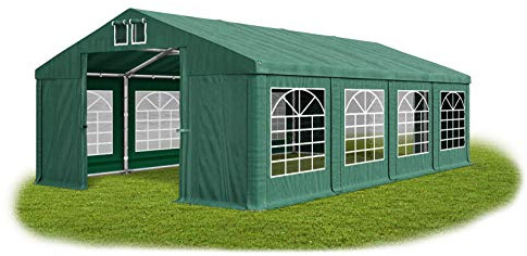 Das Company Tenda per Feste Verde 4x8m Impermeabile 560 g/m2 PVC Telone Costruzione Winter sul Fondo e Rinforzi Tetto e Dell'Ingresso Tutto L'anno Tenda da Giardino, Tendone - Tendoni