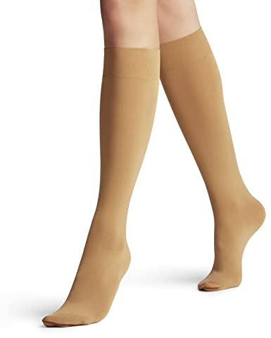 FALKE Damen Seidenglatt 40 DEN Kniestrümpfe halb blickdicht glänzend