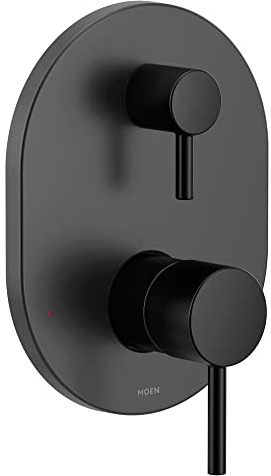 Moen UT3290BL Align M-CORE 3-Series 2-Handle Shower Trim with Integrated Transfer, Valve Required, Matte Black