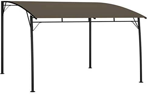 Tenda Parasole da Giardino, Tettuccio Apribile in Poliestere con Struttura in Acciaio Verniciato a Polvere 3x3x2,55 m Grigio Talpa for Feste all'Aperto, Cortile, Posto Auto Coperto