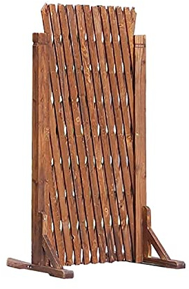 ZXFF Telescopic Wooden Fence, Garden Fence, Outdoor Independent Telescopic Lattice Board Pet Fence/for Courtyard Fence/partition/Decoration (Size : H115xl160cm)