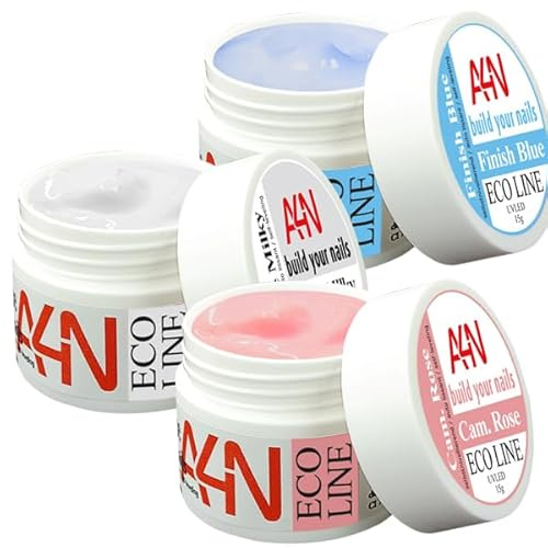 UV/LED Gelsets Nagelgel 3 x 15g Nagelmodellage Babyboomer Gel Camouflage Gel (3er Baby Boomer Set)