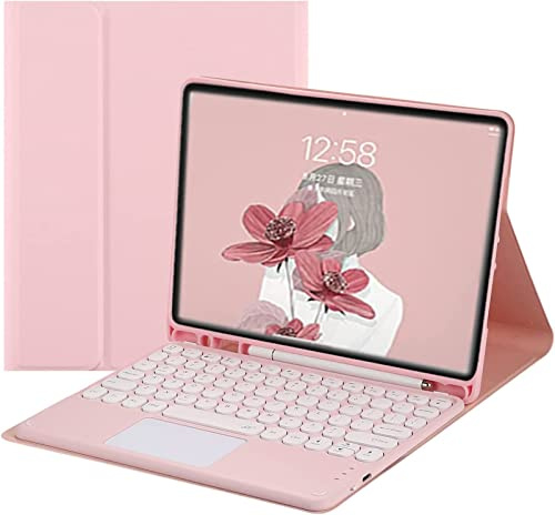 Custodia con tastiera per iPad 2018 (6a generazione) - 2017 (5a generazione) - Pro 9.7 - Tastiera rimovibile con touchpad Air 2 e 1 con portamatite - Smart Cover sottile Folio (iPad 9.7 pollici)