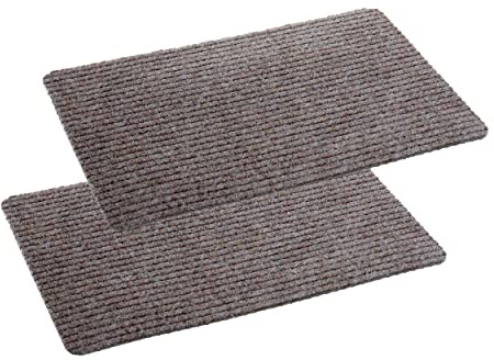 Astra rutschfeste Fußmatte innen pflegeleicht - Beige 2er Set 40 x 60 cm | Langlebige Schmutzfangmatte strapazierfähig Türmatte wasserabweisend Fußabtreter antistatisch Schuhparkplatz schmutzabweisend